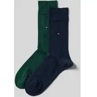 Socken mit Logo-Stitching im 2er-Pack, Dunkelgruen, 39-42