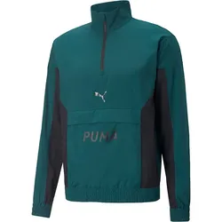 Puma Fit Woven Half-Zip Trainingsjacke Herren - türkis/schwarz-XL