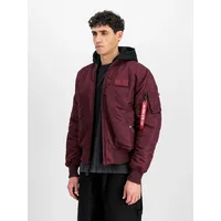 Alpha Industries Ma-1 ZH Back Print Jacke - Dark cherry, - L