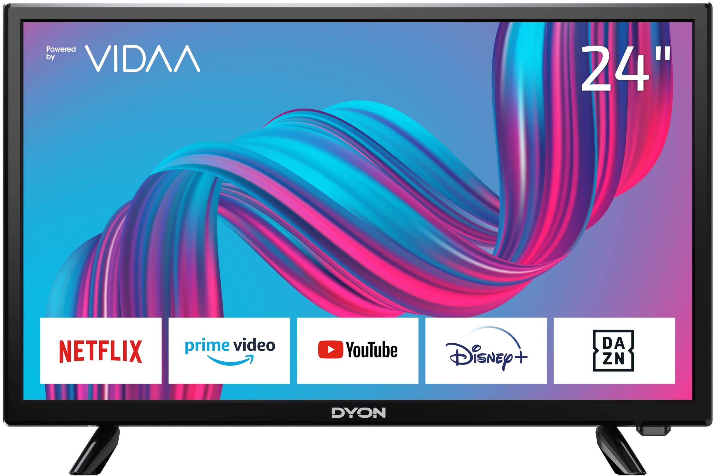 DYON Movie Smart 24 VX 60 cm (24 Zoll) Fernseher (HD Smart TV, HD Triple Tuner (DVB-C/-S2/-T2), App Store, Prime Video, Netflix, YouTube, DAZN, Disney+) [Mod. 2023]...