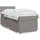 vidaXL Boxspringbett mit Matratze Taupe 140x200 cm Stoff