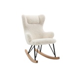 miliboo Kinder-Schaukelstuhl Lammfell-Optik SHAUN
