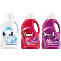 PERWOLL Flüssig-Set 3x 27 Waschladungen (81WL) 1x Color & 1x Color Blütenrausch & 1x White, Feinwaschmittel-Set erneuert Farben/Weiß und Fasern, mit Dreifach-Renew-Technologie