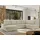 MKS Meble Eckcouch Samt U-Form 3-Sitzer Beige