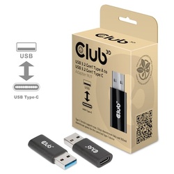 Club 3D USB 3.2 Typ-A auf USB 3.2 Gen1 Typ-C Adapter St./B. schwarz