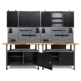 Ondis24 Lochwand Metall 240 x 205 x 60 cm grau/schwarz