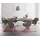DeLife Esstisch Edge 200x100 XL Akazie Platin Edelstahl Schmal Live-Edge - Grau