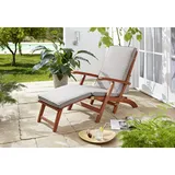 GRASEKAMP Qualität seit 1972 Auflage Sand zu Deckchair Santos 174x51x6cm Gartenliege Liegestuhl Sonnenliege Relaxliege