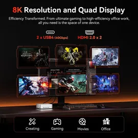 GEEKOM Mini PC A7 Max 2026 16 GB RAM 1 TB SSD Radeon 780M Win 11 Pro