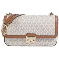 Michael Kors Tribeca Large Schultertasche Kunstleder Grey/White