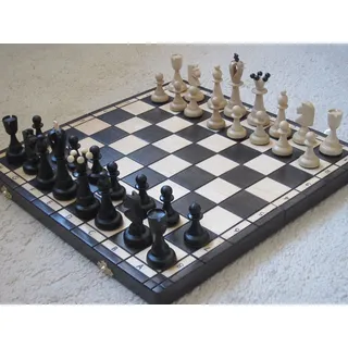 Holzprodukte Spiel Schach Schachspiel Ace Asy Schachbrett 42x42 Holz schwarz