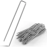 Gardebruk - Erdanker verzinkter Stahl 150mm x 25mm ø 2,7mm Unkrautvlies Gartenvlies Zeltanker Heringe Bodenanker Zaun Garten Zelthering Kunstrasen