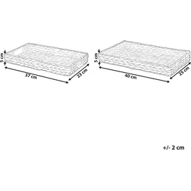 Beliani Dekotablett 2er Set KONTUM