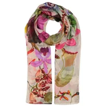 Fraas Tuch Silk Stole With XL Floral Print Champaign Powder mehrfarbig - Einheitsgröße
