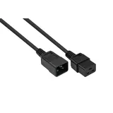 Kabelmeister SK2090-S050 Stromkabel Schwarz 5 m IEC C20 an Kaltgeräte-Buchse C19