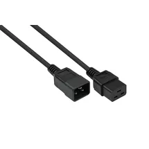 Kabelmeister SK2090-S050 Stromkabel Schwarz 5 m IEC C20 an Kaltgeräte-Buchse C19
