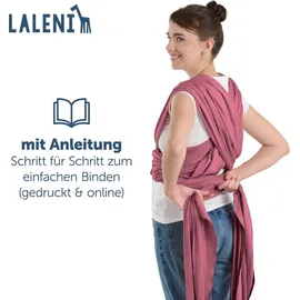Laleni Tragetuch Baby Neugeborene aus 100% Baumwolle - es Babytragetuch bis 15 kg mit Ergonomischer Passform, Einfach Anzuziehen, Waschmaschinenge... - Rot.