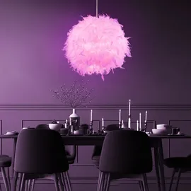 GLOBO Federlampe 1-flg. dimmbar 60 cm weiß Textil