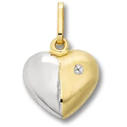 Ketten-Anhänger ONE ELEMENT "Herz Herz Anhänger aus 333 Gelbgold", gold, Schmuckanhänger, Damen, Gelbgold 333, Damen Gold Schmuck Herz