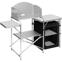 Woltu faltbar Campingschrank Campingküche inkl.Tragetasche mit Aluminiumgestell Reiseküche tragbar/klappbar