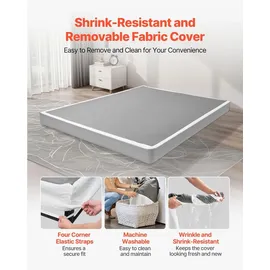 Vevor Boxspringbettgestell 2010 x 1510 mm 102 mm Beige
