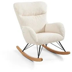 Schaukelstuhl Leno Stoff Beige