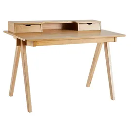 miliboo Schreibtisch aus hellem Holz mit Ablagen L120 cm PULITO