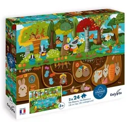 SentoSphere - Calypto - Puzzle - Waldtiere, 2x24 Teile