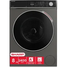 Sharp ES-WNFL814CADA-DE Waschmaschine (8 kg, 1400 U/min) espresso gray