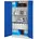 Aktenschrank C001H Büroschrank Metallschrank Stahlschrank Werkzeugschrank Stahlblech Pulverbeschichtet Flügeltürschrank Abschließbar 195 cm x 90 cm x 40 cm grau/blau