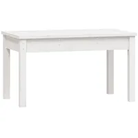 Furnicato Gartenbank Weiß 80x44x45 cm Massivholz Kiefer