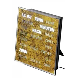 AMS -Wand-/Tischuhr Wurzelstruktur Quarz 20cm- 1240