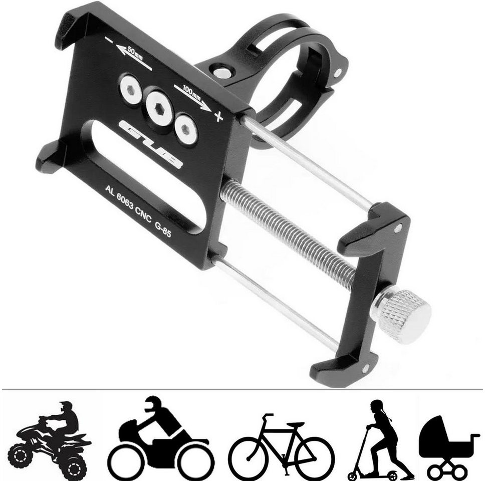 CoolGadget Fahrradhalterung GUB G85 Handy-Halterung, (bis 6,2 Zoll, Fahrrad Motorrad Halterung Smartphone Handy Halter für Lenker) schwarz