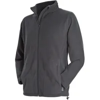 Stedman Active Fleece Jacket for Men Fleece Jacke Herren, grey steel, 2XL