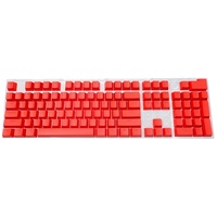Demiawaking 104 Tasten für mechanische Tastatur, Universal-Kappen-Set für mechanische Tastatur, ergonomische Tastatur, Ersatztasten für mechanische Tastatur (Rot)