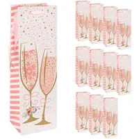 IDENA Flaschentaschen Sektglas 12 St. Rosa-Gold 39 x 12 x 10 cm