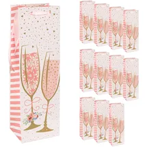 IDENA Flaschentaschen Sektglas 12 St. Rosa-Gold 39 x 12 x 10 cm