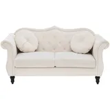 Beliani Sofa Beige Samtstoff 2-Sitzer