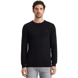 Scotch & Soda Strickpullover mit Logo-Stitching Modell Core, Black, XL