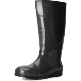 Ladeheid Gummistiefel Herren hoch Erwachsene wasserdichte Regenschuhe LA-914 (Schwarz, 41 Eu)