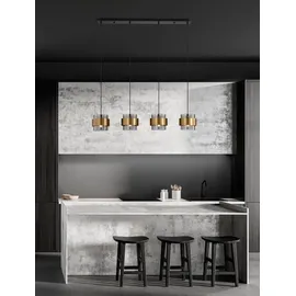 Nova Luce Sianna 4-flg. E27 60 cm rund gold, schwarz