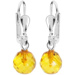 Paar Ohrhänger OSTSEE-SCHMUCK "Ostsee-Schmuck Ohrhänger Klassisch 6 mm Ohrhänger Klassisch 6 mm", weiß, Ohrringe, Damen, 24 x 6mm, Silber 925 (Sterlingsilber)