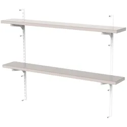 Duramax Wandregal 2 Regalfächer für Kunststoffgerätehäuser Duramax H. 76 x. 150 x T. 15 cm