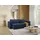 Fun Möbel Ecksofa Sofa mit Schlaffunktion CHAIRA Stoff Curio Dunkelblau Ottomane Links - Blau
