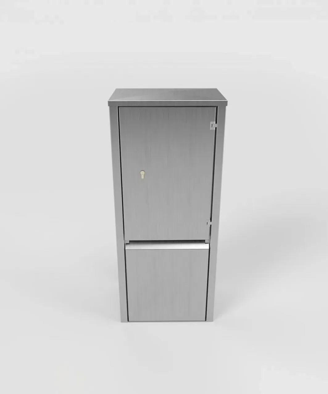 BS EST24 Energiesäule EST24 leer, abschließbar, Edelstahl,ohne Modulgehäuse, mit Montageplatte