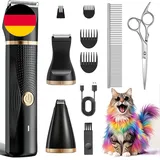 Leise Schermaschine Katze Set,Profi Haarschneidemaschine Für Katzen Hunde Verfil