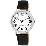 Excellanc Herrenuhr mit Kunstleder-Armband - Schwarz/Weiß