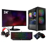 VIST Gaming PC Komplett Set R5 3600 RTX 3060 32GB SSD 1TB WiFi W11 24"