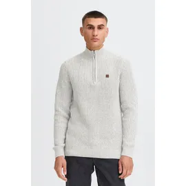 !Solid Troyer SDRicardo", Herren, Gr. S, grau (light grau melange), Obermaterial: 70% Baumwolle CO recyc.. 30% Polyester Pol. recyc.., Pullover Troyer