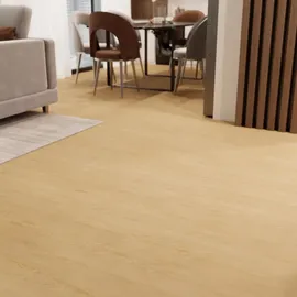 Hago HAGO24 Klebevinylboden 2,23m2 Eiche Natur Braun Bodenbelag Laminat Holzmusterung 2mm Dicke Wasserresistent PVC 16 Planken Feuchtraumgeeignet